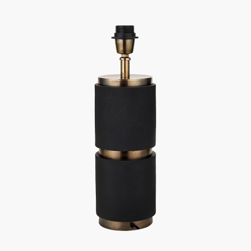 Pacific Lifestyle Alnico Black And Brass Metal Textured Table Lamp Base