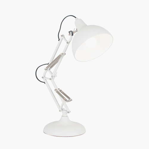 Pacific Lifestyle Alonzo Matt White Angled Task Table Lamp