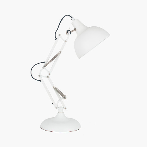 Pacific Lifestyle Alonzo Matt White Angled Task Table Lamp