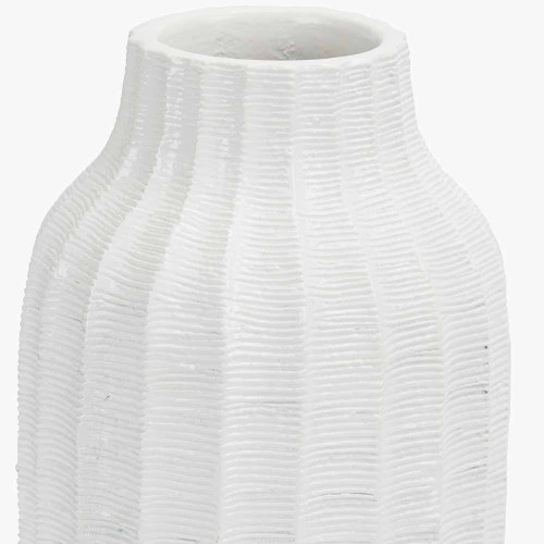 Pacific Lifestyle Amalia Natural And White Stoneware Textured Vase