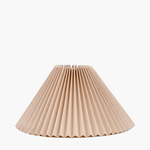 Pacific Lifestyle Amelia 35cm Natural Linen Hard Pleat Tapered Lampshade