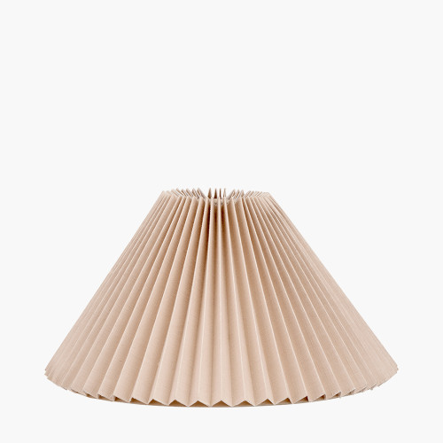 pacific lifestyle Amelia 40cm Natural Linen Hard Pleat Tapered Lampshade