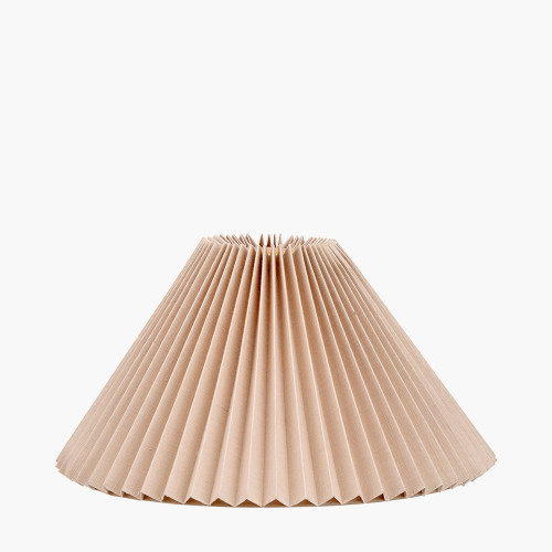 Pacific Lifestyle Amelia 45cm Natural Linen Hard Pleat Tapered Lampshade