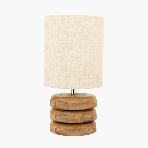 Pacific Lifestyle Amir Natural Mango Wood 3 Pebble Table Lamp