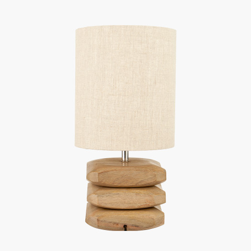 Pacific Lifestyle Amir Natural Mango Wood 3 Pebble Table Lamp