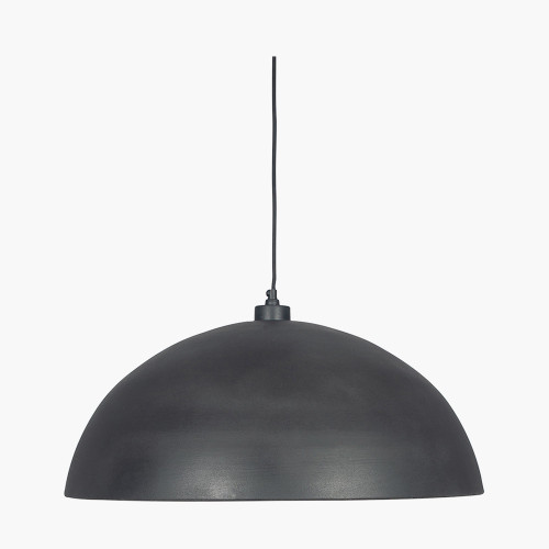 pacific lifestyle Anders Matt Black and Gold Leaf Metal Dome Pendant