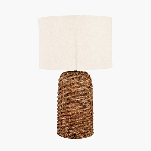 Pacific Lifestyle Andros Brown Woven Seagrass Table Lamp