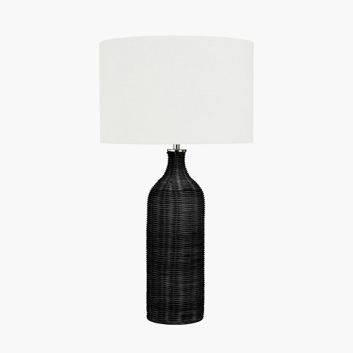 Pacific Lifestyle Anika Black Rattan Bottle Table Lamp