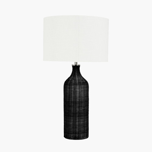 Pacific Lifestyle Anika Black Rattan Bottle Table Lamp