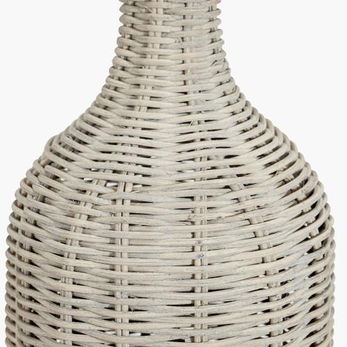 Pacific Lifestyle Anika Grey Wash Rattan Bottle Table Lamp
