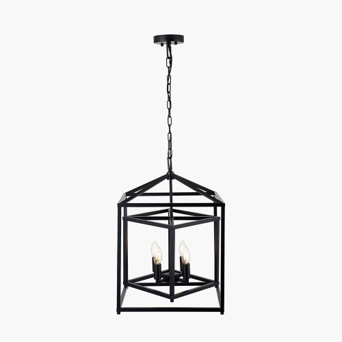pacific lifestyle Anis Black Metal 4 Light Cube Pendant