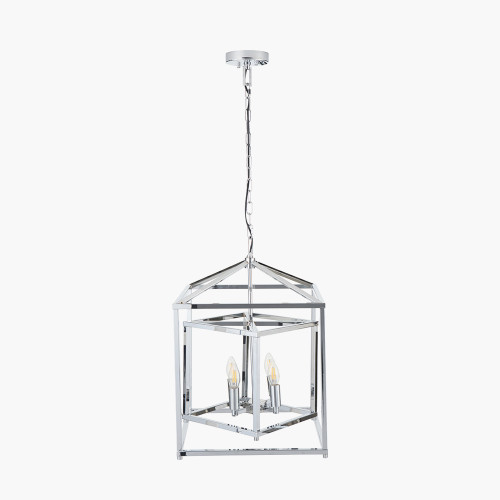 Pacific Lifestyle Anis Nickel Metal 4 Light Cube Pendant