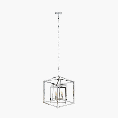 Pacific Lifestyle Anis Nickel Metal 4 Light Cube Pendant
