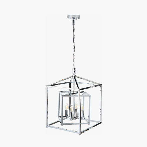 pacific lifestyle Anis Nickel Metal 4 Light Cube Pendant