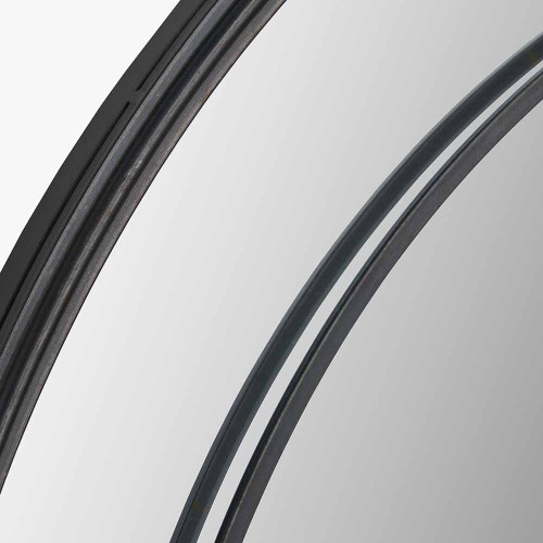 Pacific Lifestyle Antique Bronze Metal Round Wall Mirror