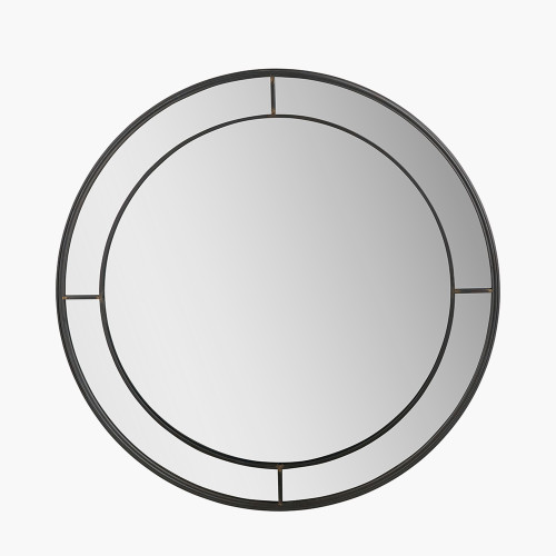 pacific lifestyle Antique Bronze Metal Round Wall Mirror