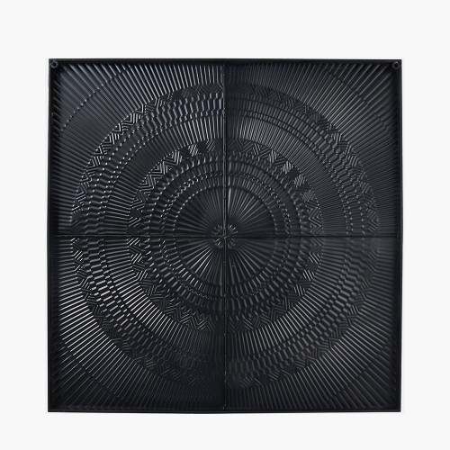 Pacific Lifestyle Antique White And Gold Textured Metal Wall Art