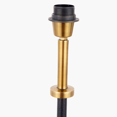 Pacific Lifestyle Antoine Black Croc And Antique Brass Metal Floor Lamp Base