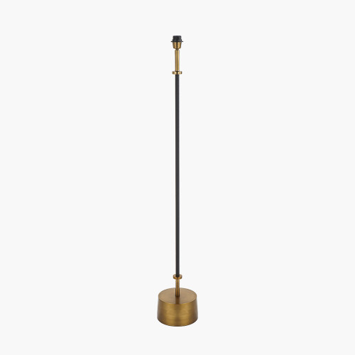 pacific lifestyle Antoine Black Croc and Antique Brass Metal Floor Lamp Base