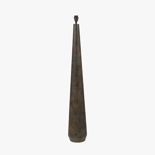 Pacific Lifestyle Arbor Verdi Gris Metal Conical Floor Lamp Base With Milos 50cm Pistachio Green Linen Tapered Lampshade