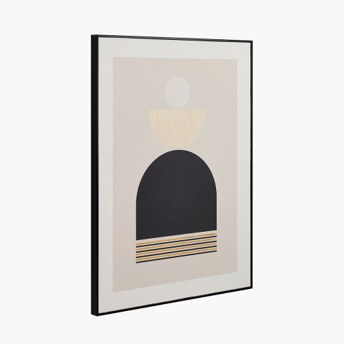 Pacific Lifestyle Art Deco Print With Gold Detail And Black Frame