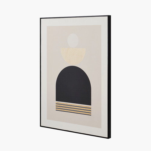 Pacific Lifestyle Art Deco Print With Gold Detail And Black Frame