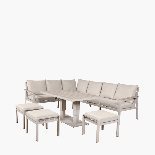 Pacific Lifestyle Aruba Outdoor Corner Seating Set With Adjustable Table