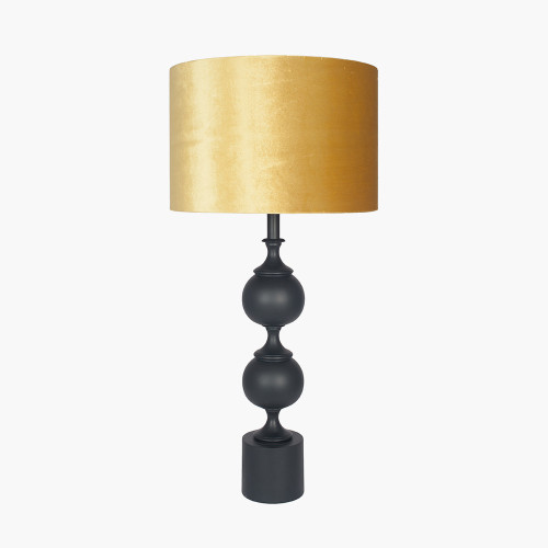 Pacific Lifestyle Asilah Matt Black Aluminium Tall Footed Table Lamp Base