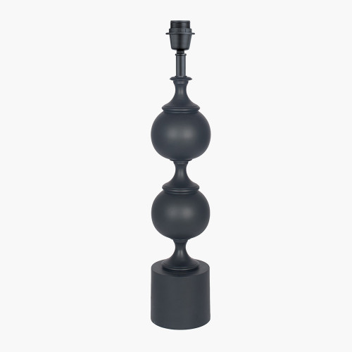pacific lifestyle Asilah Matt Black Aluminium Tall Footed Table Lamp Base
