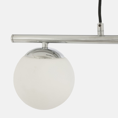 Pacific Lifestyle Asterope 3 White Orb And Shiny Chrome Metal Pendant