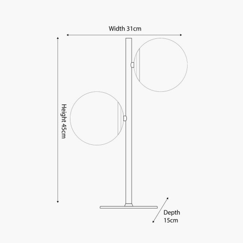Pacific Lifestyle Asterope White Orb And Gold Metal Table Lamp