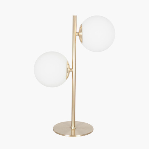 pacific lifestyle Asterope White Orb and Gold Metal Table Lamp
