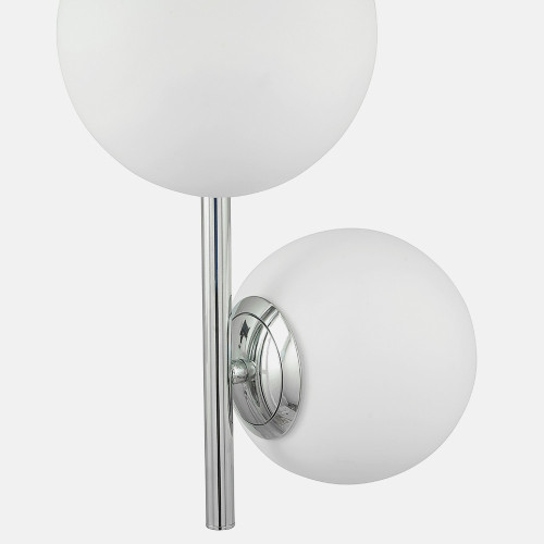 Pacific Lifestyle Asterope White Orb And Shiny Chrome Metal Pendant