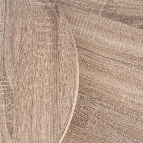 Pacific Lifestyle Atri Dark Oak Wood Veneer And Black Metal Coffee Table