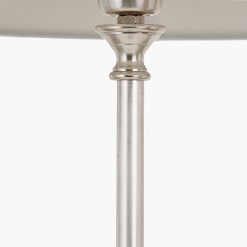 Pacific Lifestyle Auden Silver Metal Stick Floor Lamp Base With Malia 40cm Mulberry Red Mushroom Pleat Scalloped Tapered Lamp Shade