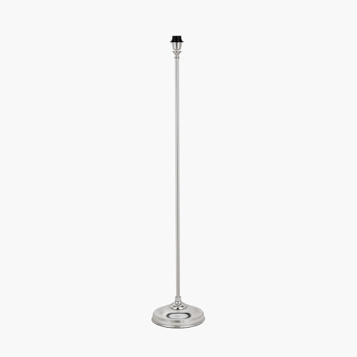 Pacific Lifestyle Auden Silver Metal Stick Floor Lamp Base With Savoie 14" Pleated Shade Emerald