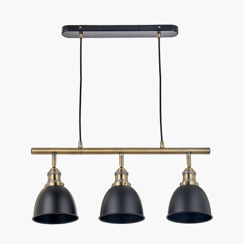 pacific lifestyle Augusto Black and Gold Task Bar Pendant