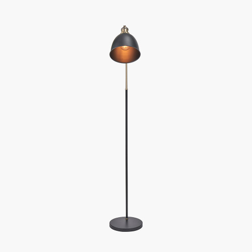 Pacific Lifestyle Augusto Black And Gold Task Floor Lamp
