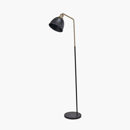 Pacific Lifestyle Augusto Black And Gold Task Floor Lamp