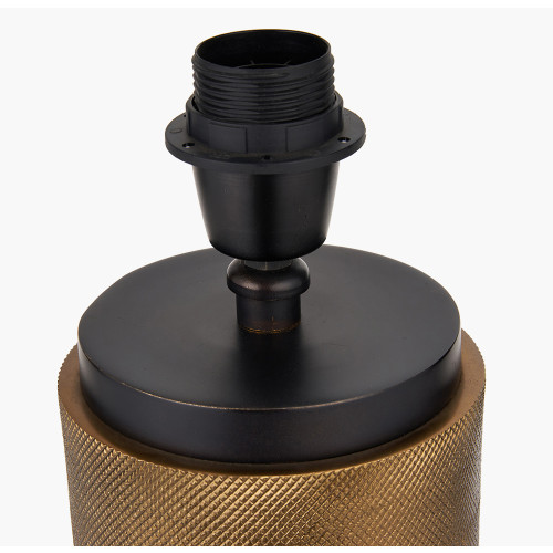 Pacific Lifestyle Aurelio Brass And Black Metal Textured Table Lamp Base