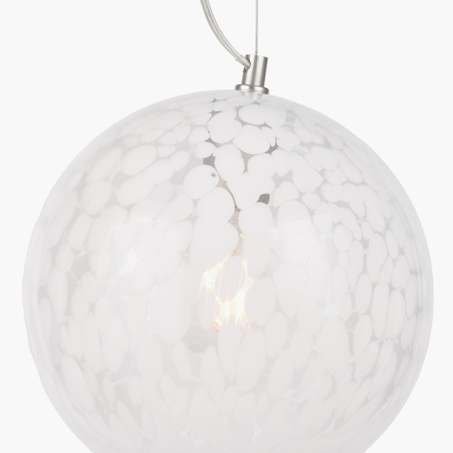 Pacific Lifestyle Aurora Speckled White Glass Pendant