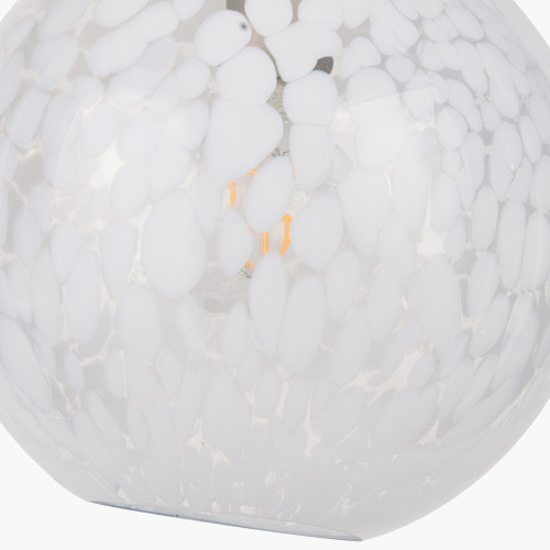 Pacific Lifestyle Aurora Speckled White Glass Pendant