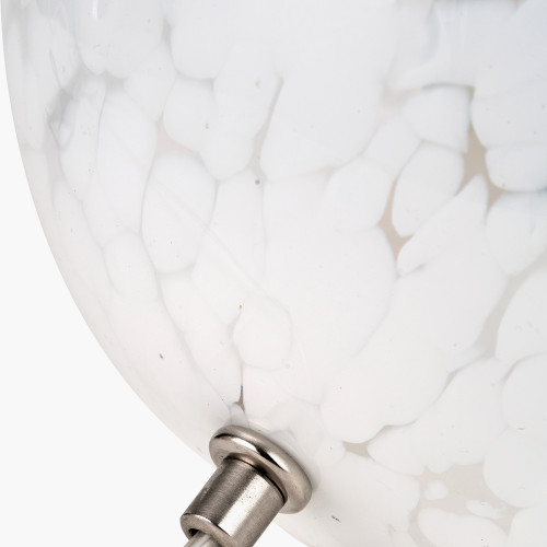 Pacific Lifestyle Aurora Speckled White Glass Spherical Table Lamp
