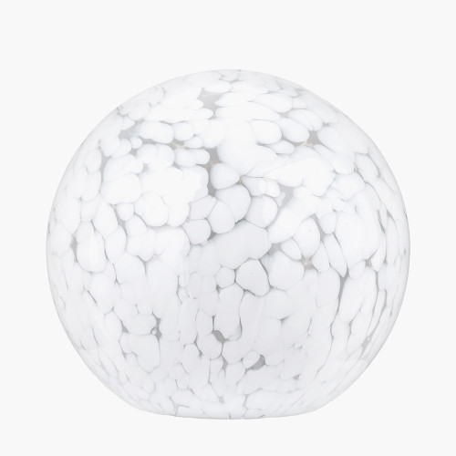 pacific lifestyle Aurora Speckled White Glass Spherical Table Lamp