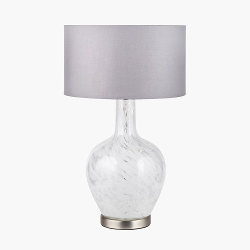 Pacific Lifestyle Aurora Speckled White Glass Table Lamp
