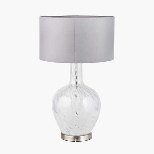 Pacific Lifestyle Aurora Speckled White Glass Table Lamp