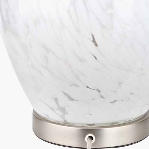 Pacific Lifestyle Aurora Speckled White Glass Table Lamp