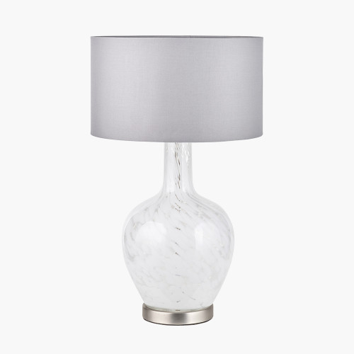 pacific lifestyle Aurora Speckled White Glass Table Lamp