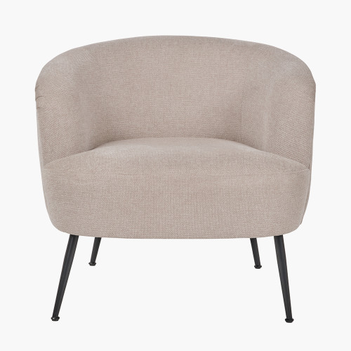 pacific lifestyle Aviana Natural Chenille and Black Metal Chair