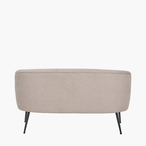 Pacific Lifestyle Aviana Natural Chenille And Black Metal Sofa